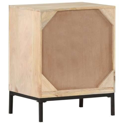 Noćni ormarić 40x30x50 cm masivno drvo manga i prirodna trska Cijena