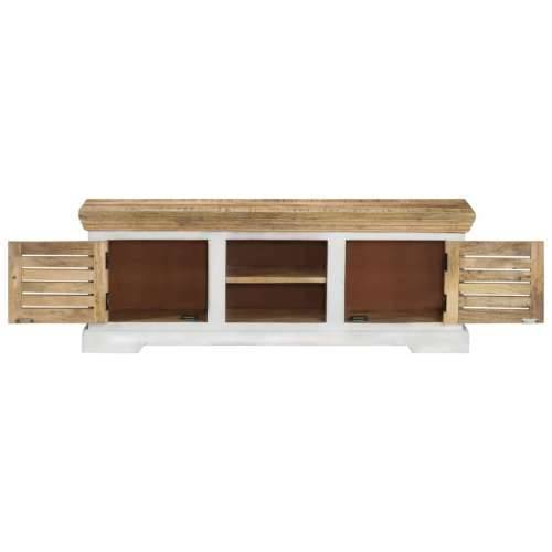 TV ormarić 110 x 30 x 40 cm od masivnog drva manga - Smeđa i bijela 110 x 30 x 40 cm 1 Cijena
