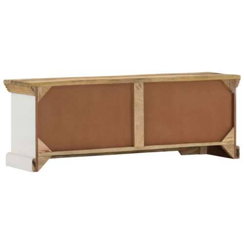 TV ormarić 110 x 30 x 40 cm od masivnog drva manga - Smeđa i bijela 110 x 30 x 40 cm 1 Cijena