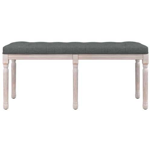 Klupa tamnosiva 110x40x49 cm od tkanine - Siva 110 x 40 x 49 cm Cijena