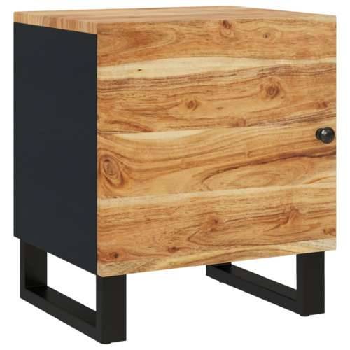 Noćni ormarić 40 x 33 x 46 cm od masivnog bagremovog drva - 1 Masivno bagremovo drvo Cijena