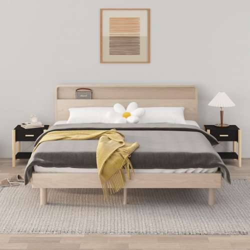 Noćni ormarići 2 kom crni 42 x 38 x 45 cm od konstruiranog drva - Crna 2 Cijena