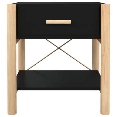 Noćni ormarići 2 kom crni 42 x 38 x 45 cm od konstruiranog drva - Crna 2 Cijena
