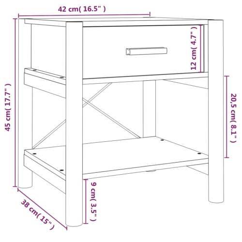 Noćni ormarići 2 kom crni 42 x 38 x 45 cm od konstruiranog drva - Crna 2 Cijena