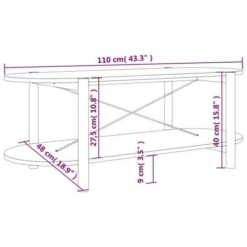 Stolić za kavu crni 110 x 48 x 40 cm od konstruiranog drva - Crna 1 Cijena