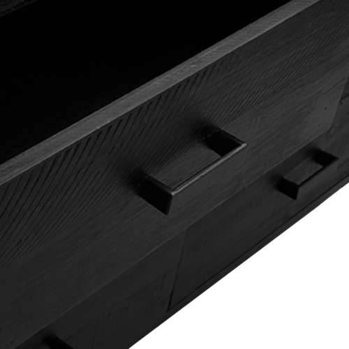 Komoda crna 110 x 35 x 70 cm od masivne borovine - Crna 1 Cijena