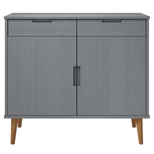 Komoda MOLDE siva 90 x 40 x 80 cm od masivne borovine - Siva 1 Cijena