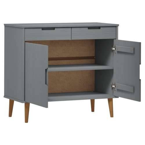 Komoda MOLDE siva 90 x 40 x 80 cm od masivne borovine - Siva 1 Cijena