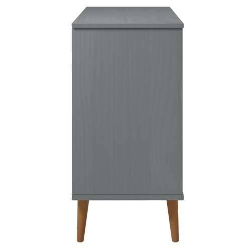 Komoda MOLDE siva 90 x 40 x 80 cm od masivne borovine - Siva 1 Cijena