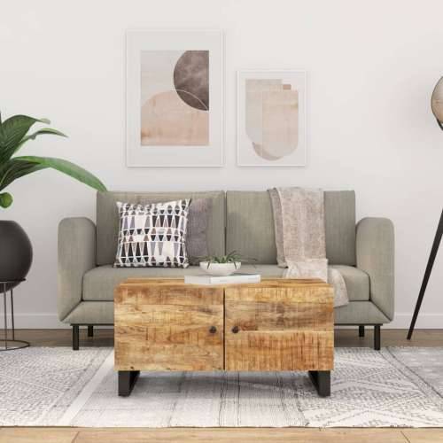 Stolić za kavu 80x50x40 cm od drva manga i konstruiranog drva - Svijetlo drvo 1 Cijena
