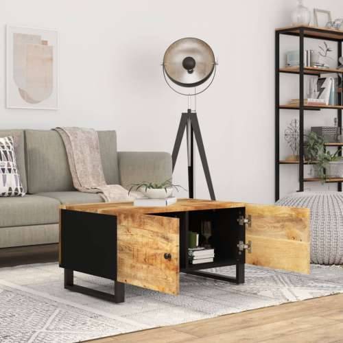 Stolić za kavu 80x50x40 cm od drva manga i konstruiranog drva - Svijetlo drvo 1 Cijena