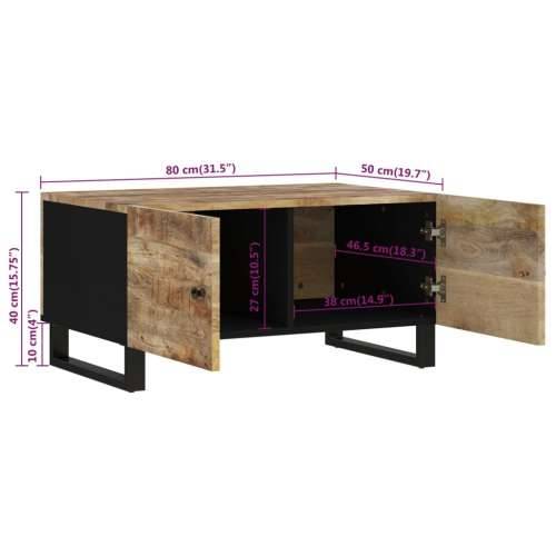 Stolić za kavu 80x50x40 cm od drva manga i konstruiranog drva - Svijetlo drvo 1 Cijena