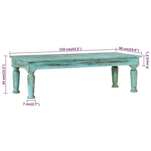 Stolić za kavu 110 x 50 x 34 cm od masivnog obnovljenog drva - 1 50 cm Cijena