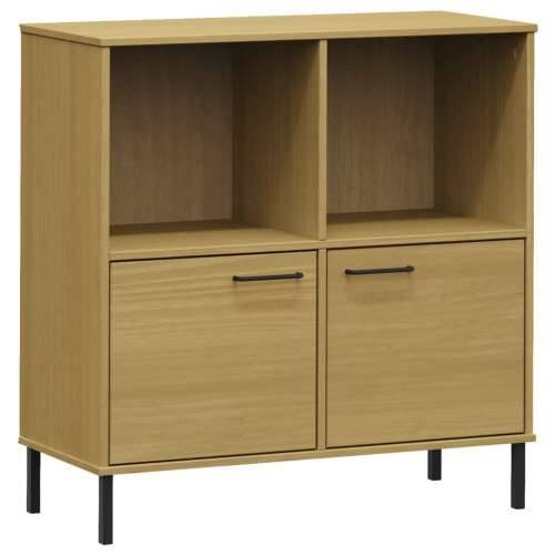 Regal za knjige smeđi 90 x 35 x 90,5 cm od masivnog drva OSLO - Smeđa 1 Cijena