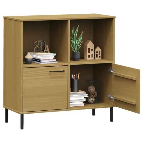 Regal za knjige smeđi 90 x 35 x 90,5 cm od masivnog drva OSLO - Smeđa 1 Cijena