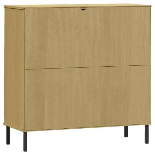Regal za knjige smeđi 90 x 35 x 90,5 cm od masivnog drva OSLO - Smeđa 1 Cijena