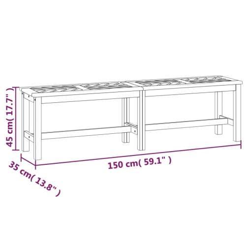 Vrtna klupa 150 cm od masivnog bagremovog drva - 150 x 35 x 45 cm 1 Cijena