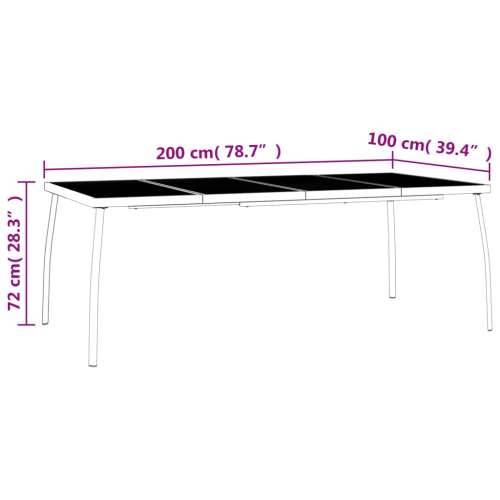 Vrtni stol antracit 200 x 100 x 72 cm od čelične mreže - 200 x 100 x 72 cm 1 Cijena