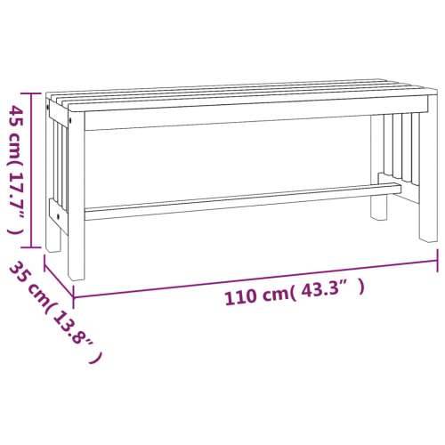 Vrtna klupa 110 cm od masivnog drva eukaliptusa - 110 x 35 x 45 cm 1 Cijena