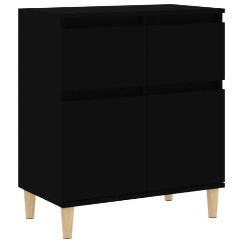 Komoda crna 60 x 35 x 70 cm od konstruiranog drva - Crna 1 Cijena