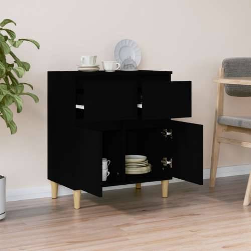 Komoda crna 60 x 35 x 70 cm od konstruiranog drva - Crna 1 Cijena