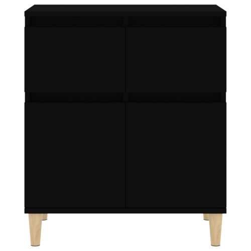 Komoda crna 60 x 35 x 70 cm od konstruiranog drva - Crna 1 Cijena