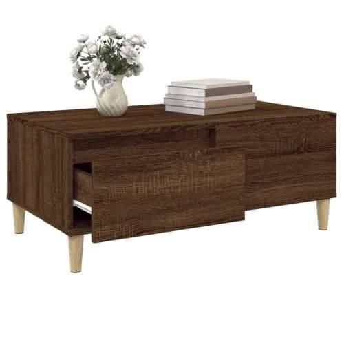 Stolić za kavu smeđa boja hrasta 90x50x36,5cm konstruirano drvo - Smeđi hrast 1 Cijena