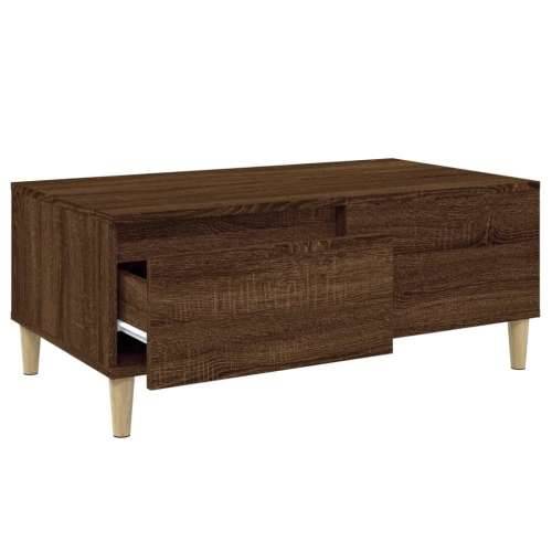 Stolić za kavu smeđa boja hrasta 90x50x36,5cm konstruirano drvo - Smeđi hrast 1 Cijena