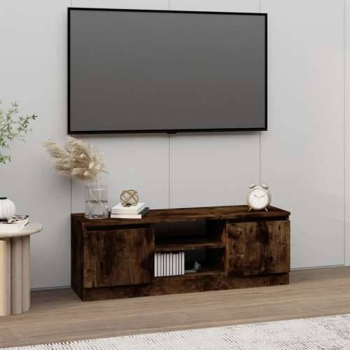TV ormarić s vratima boja dimljenog hrasta 102x30x36 cm - Dimljeni hrast 1 Cijena