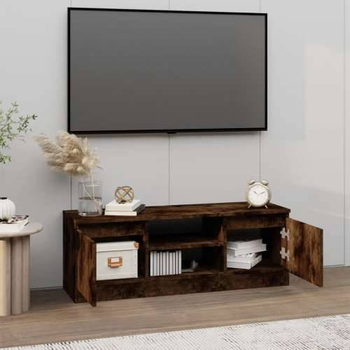 TV ormarić s vratima boja dimljenog hrasta 102x30x36 cm - Dimljeni hrast 1 Cijena
