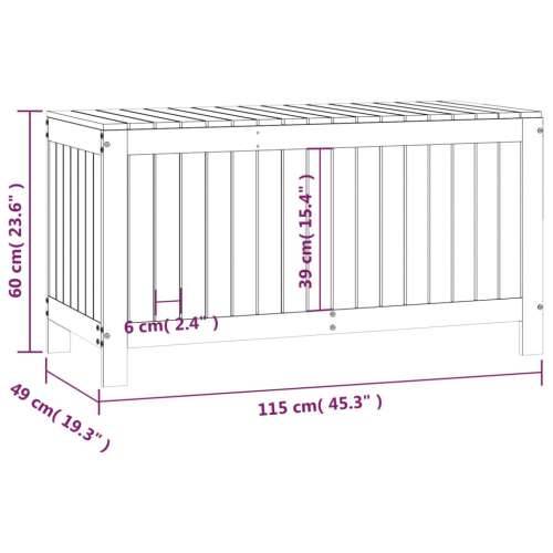 Vrtna kutija za pohranu boja meda 115x49x60 cm od borovine - Smeđa boja bora 115 x 49 x 60 cm Cijena
