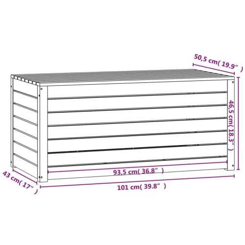 Vrtna kutija siva 101 x 50,5 x 46,5 cm od masivne borovine - Siva 101 x 50.5 x 46.5 cm Cijena