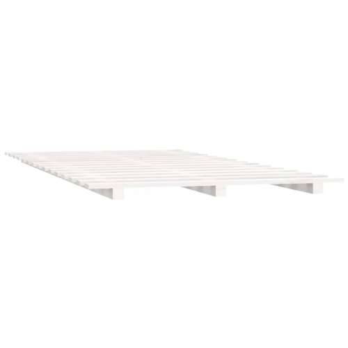 Okvir za krevet bijeli 90 x 200 cm od masivne borovine - Bijela 90 x 200 cm Cijena