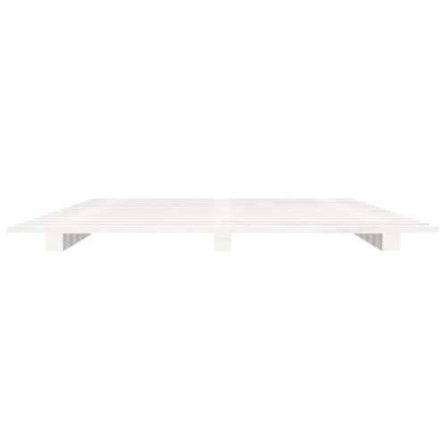 Okvir za krevet bijeli 90 x 200 cm od masivne borovine - Bijela 90 x 200 cm Cijena