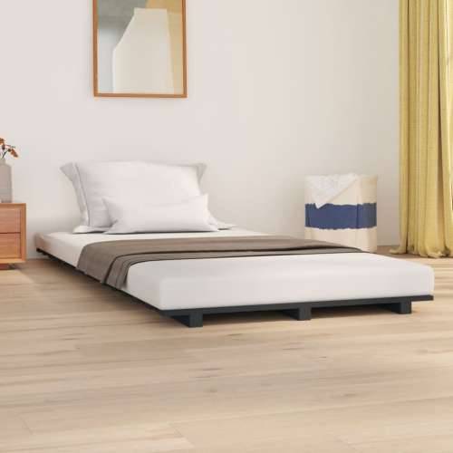 Okvir za krevet sivi 90 x 200 cm od masivne borovine - Siva 90 x 200 cm Cijena