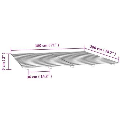 Okvir za krevet od borovine bijeli 180x200 cm - Bijela 180 x 200 cm Cijena