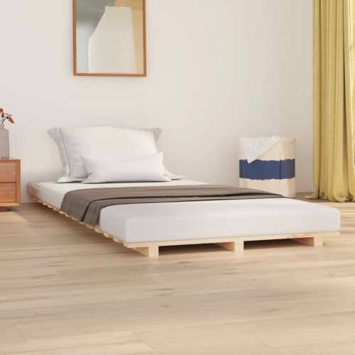 Okvir za krevet crni 75x190 cm od masivne borovine - Prirodna 75 x 190 cm Cijena