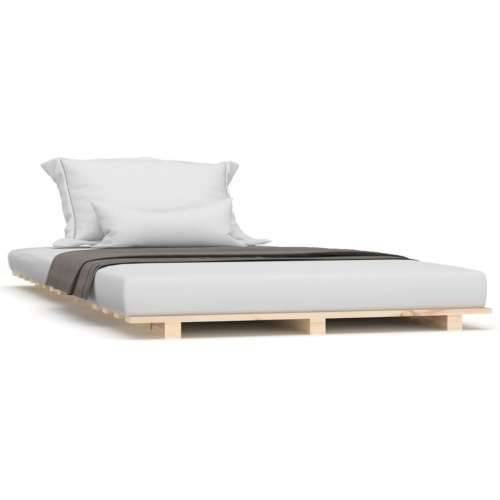 Okvir za krevet crni 75x190 cm od masivne borovine - Prirodna 75 x 190 cm Cijena