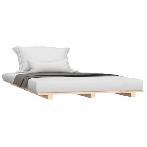 Okvir za krevet crni 75x190 cm od masivne borovine - Prirodna 75 x 190 cm Cijena
