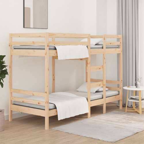 Krevet na kat 80 x 200 cm od masivne borovine - Prirodna 80 x 200 cm Cijena