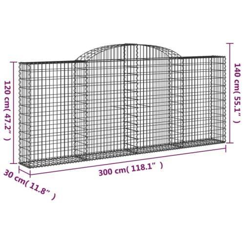 Gabion - Gabion ograde - Gabionska košara s lukom 300x30x120/140 cm pocinčano željezo - 300 x 30 x 120/140 cm 1 Cijena