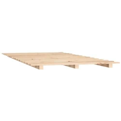 Okvir za krevet 135 x 190 cm od masivne borovine - Prirodna 135 x 190 cm Cijena