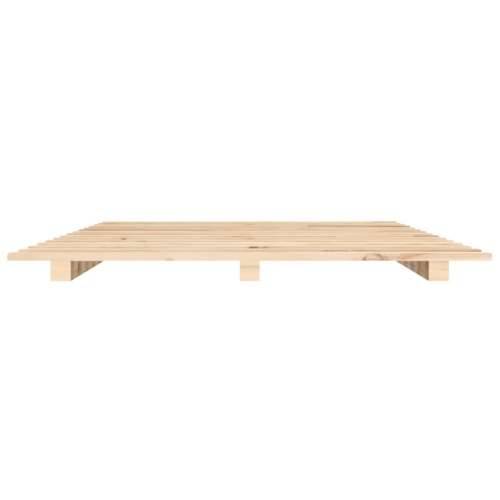 Okvir za krevet 135 x 190 cm od masivne borovine - Prirodna 135 x 190 cm Cijena
