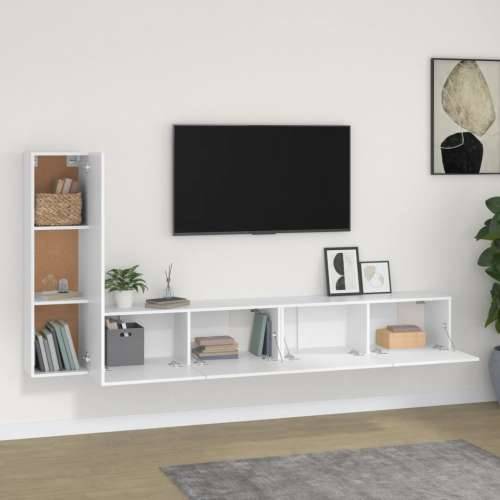3-dijelni set TV ormarića bijeli od konstruiranog drva - Bijela 3 100 cm Cijena