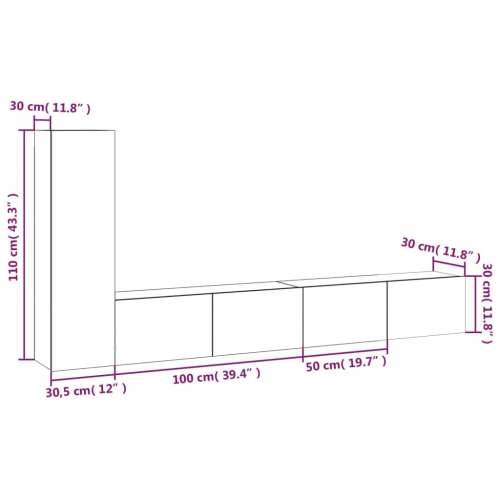 3-dijelni set TV ormarića bijeli od konstruiranog drva - Bijela 3 100 cm Cijena
