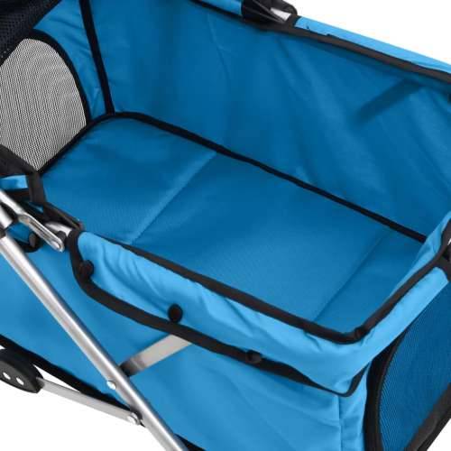 Sklopiva kolica za pse plava 76 x 50 x 100 cm od tkanine oxford - Plava Cijena