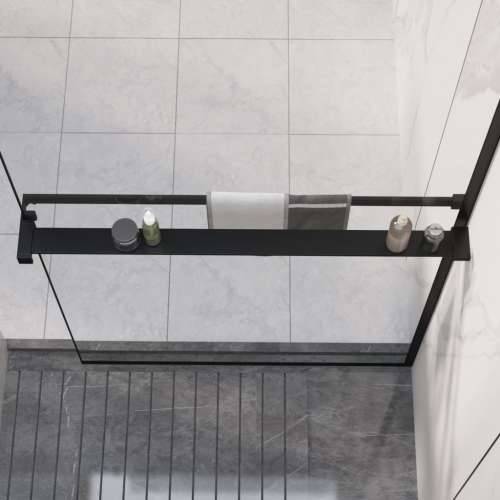 Polica za stijenku tuš-kabine crna 90 cm aluminijska - Crna 90 cm Cijena
