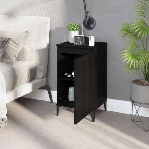 Noćni ormarići 2 kom crni 40 x 35 x 70 cm konstruirano drvo - Crna 2 Cijena