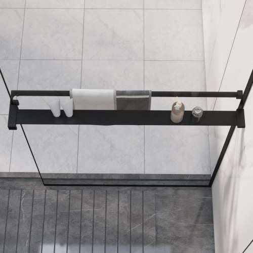 Polica za zid tuš-kabine crna 80 cm aluminijska - Crna 80 cm Cijena
