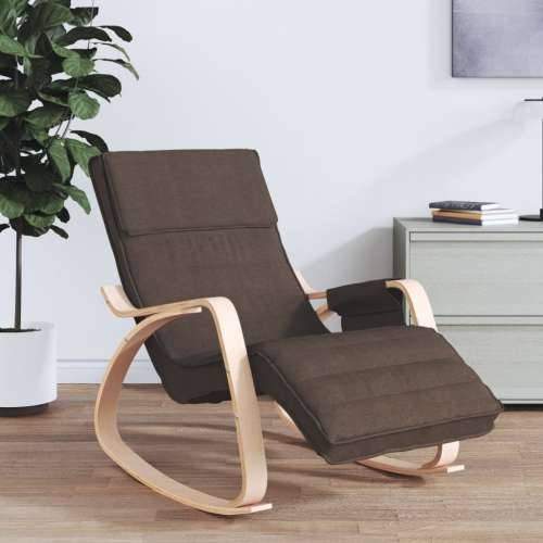 Stolica za ljuljanje tamnosmeđa od tkanine Cijena